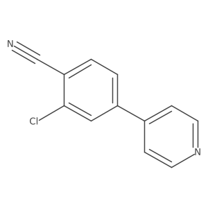 2-Chloro-4-(pyridin-4-yl)benzonitrile结构式
