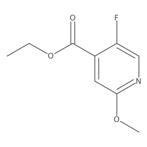Ethyl 5-fluoro-2-methoxyisonicotinate结构式
