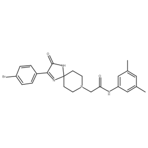 2-(2-(4-bromophenyl)-3-oxo-1,4,8-triazaspiro[4.5]dec-1-en-8-yl)-N-(3,5-dimethylphenyl)acetamide Structure