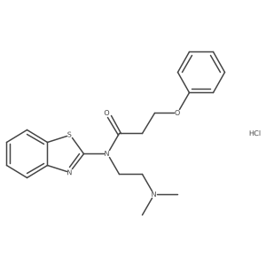N-(benzo[d]thiazol-2-yl)-N-(2-(dimethylamino)ethyl)-3-phenoxypropanamide hydrochloride Structure