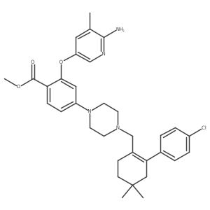 Methyl 2-(6-amino-5-methylpyridin-3-yl)oxy-4-[4-[[2-(4-chlorophenyl)-4,4-dimethylcyclohexen-1-yl]methyl]piperazin-1-yl]benzoate结构式