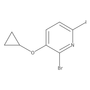 2-Bromo-3-cyclopropoxy-6-iodopyridine Structure