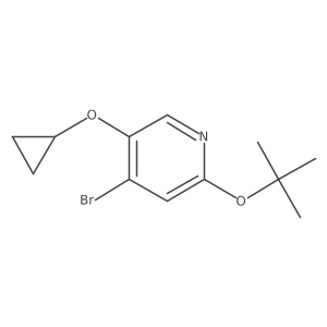 4-Bromo-2-tert-butoxy-5-cyclopropoxypyridine结构式