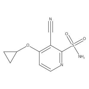 3-Cyano-4-cyclopropoxypyridine-2-sulfonamide结构式