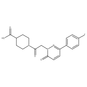 1-{[3-(4-fluorophenyl)-6-oxopyridazin-1(6H)-yl]acetyl}piperidine-4-carboxylic acid结构式