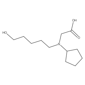 N-Cyclopentyl-N-(5-hydroxypentyl)glycine结构式