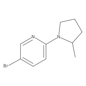 5-Bromo-2-(2-methylpyrrolidin-1-yl)pyridine结构式