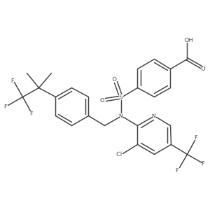 4-{[3-Chloro-5-(trifluoromethyl)pyridin-2-yl]({[4-(1,1,1-trifluoro-2-methylpropan-2-yl)phenyl]methyl})sulfamoyl}benzoic acid Structure
