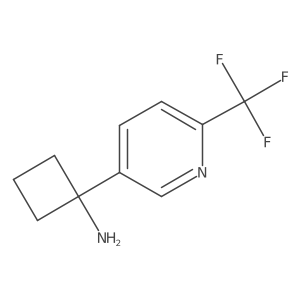 1-[6-(Trifluoromethyl)pyridin-3-yl]cyclobutan-1-amine结构式