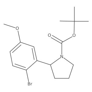 Tert-butyl 2-(2-bromo-5-methoxyphenyl)pyrrolidine-1-carboxylate Structure