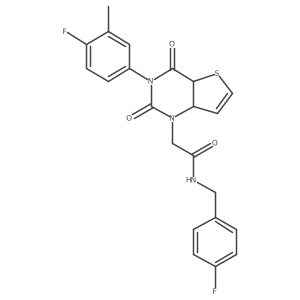 2-[3-(4-fluoro-3-methylphenyl)-2,4-dioxo-1H,2H,3H,4H-thieno[3,2-d]pyrimidin-1-yl]-N-[(4-fluorophenyl)methyl]acetamide Structure