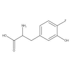 (R)-2-Amino-3-(4-fluoro-3-hydroxyphenyl)propanoic acid结构式