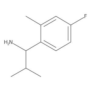 1-(4-Fluoro-2-methylphenyl)-2-methylpropan-1-amine结构式