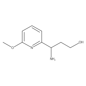 3-Amino-3-(6-methoxypyridin-2-yl)propan-1-ol结构式