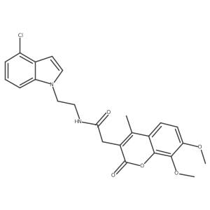 N-[2-(4-chloro-1H-indol-1-yl)ethyl]-2-(7,8-dimethoxy-4-methyl-2-oxo-2H-chromen-3-yl)acetamide Structure