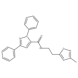N-[2-(3-methyl-1,2,4-oxadiazol-5-yl)ethyl]-1,3-diphenyl-1H-pyrazole-5-carboxamide Structure