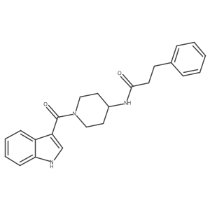 N-[1-(1H-indol-3-ylcarbonyl)piperidin-4-yl]-3-phenylpropanamide Structure