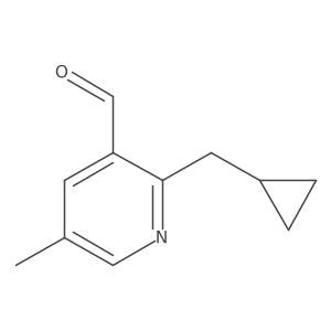 3-Pyridinecarboxaldehyde, 2-(cyclopropylmethyl)-5-methyl- Structure