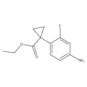 Ethyl 1-(4-amino-2-fluorophenyl)cyclopropane-1-carboxylate结构式