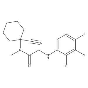 N-(1-cyanocyclohexyl)-N-methyl-2-[(2,3,4-trifluorophenyl)amino]acetamide结构式
