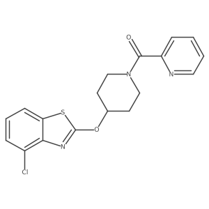 (4-((4-Chlorobenzo[d]thiazol-2-yl)oxy)piperidin-1-yl)(pyridin-2-yl)methanone Structure