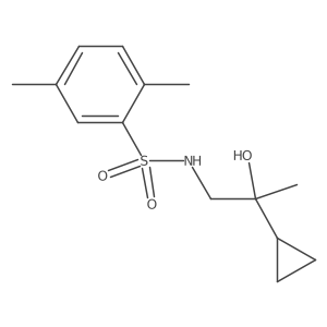 N-(2-cyclopropyl-2-hydroxypropyl)-2,5-dimethylbenzenesulfonamide结构式