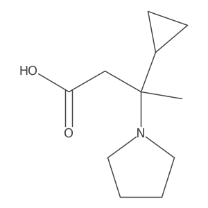 1-Pyrrolidinepropanoic acid, I(2)-cyclopropyl-I(2)-methyl-结构式