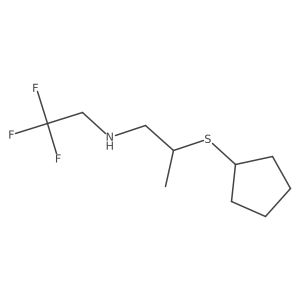 [2-(Cyclopentylsulfanyl)propyl](2,2,2-trifluoroethyl)amine结构式