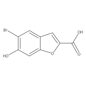 5-Bromo-6-hydroxybenzofuran-2-carboxylic acid结构式