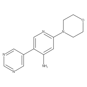 2-(4-morpholinyl)-5-(5-pyrimidinyl)-4-Pyridinamine Structure