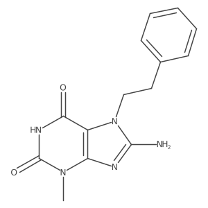 8-Amino-3-methyl-7-phenethyl-1H-purine-2,6(3H,7H)-dione结构式