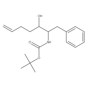 1,1-Dimethylethyl N-[(1S,2S)-2-hydroxy-1-(phenylmethyl)-5-hexen-1-yl]carbamate Structure