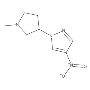 1-(1-Methylpyrrolidin-3-yl)-4-nitro-1H-pyrazole结构式