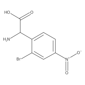 2-Amino-2-(2-bromo-4-nitrophenyl)acetic acid结构式