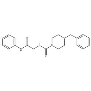 4-benzyl-N-[2-oxo-2-(pyridin-4-ylamino)ethyl]piperazine-1-carboxamide结构式