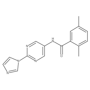 N-(2-(1H-imidazol-1-yl)pyrimidin-5-yl)-2,5-dimethylbenzamide结构式