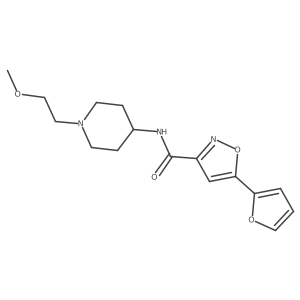 5-(furan-2-yl)-N-(1-(2-methoxyethyl)piperidin-4-yl)isoxazole-3-carboxamide结构式