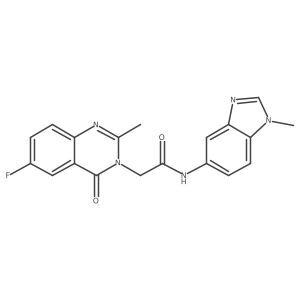 2-(6-fluoro-2-methyl-4-oxoquinazolin-3(4H)-yl)-N-(1-methyl-1H-benzimidazol-5-yl)acetamide结构式