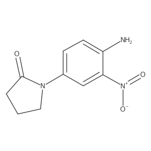 1-(4-Amino-3-nitrophenyl)pyrrolidin-2-one结构式