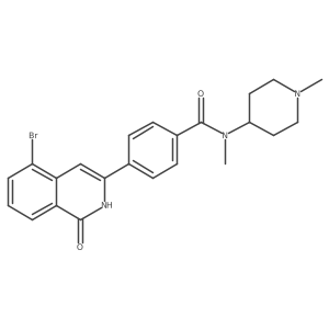 4-(5-Bromo-1-oxo-1,2-dihydroisoquinolin-3-yl)-N-methyl-N-(1-methylpiperidin-4-yl)benzamide Structure