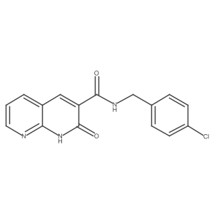N-(4-Chlorobenzyl)-2-oxo-1,2-dihydro-1,8-naphthyridine-3-carboxamide结构式