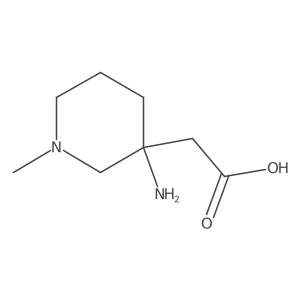 2-(3-Amino-1-methylpiperidin-3-yl)acetic acid结构式