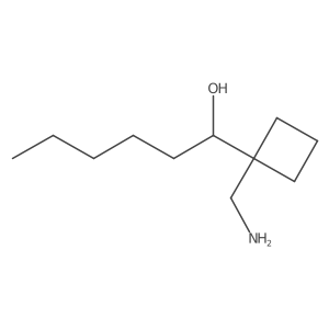 1-[1-(Aminomethyl)cyclobutyl]hexan-1-ol结构式