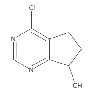 4-chloro-6,7-dihydro-5H-cyclopenta[d]pyrimidin-7-ol结构式