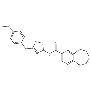 N-[3-(4-methoxybenzyl)-1H-1,2,4-triazol-5-yl]-3,4-dihydro-2H-1,5-benzodioxepine-7-carboxamide Structure