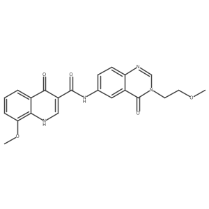 4-hydroxy-8-methoxy-N-(3-(2-methoxyethyl)-4-oxo-3,4-dihydroquinazolin-6-yl)quinoline-3-carboxamide Structure