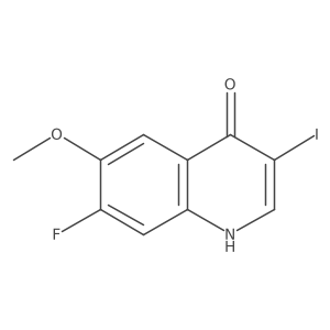 7-Fluoro-3-iodo-6-methoxyquinolin-4-ol Structure