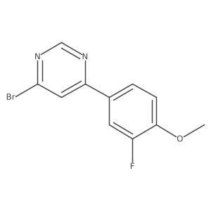 4-Bromo-6-(3-fluoro-4-methoxyphenyl)pyrimidine结构式