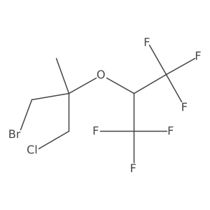 2-[(1-Bromo-3-chloro-2-methylpropan-2-yl)oxy]-1,1,1,3,3,3-hexafluoropropane Structure