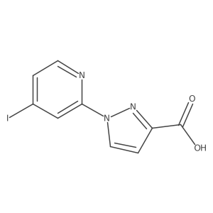 1-(4-Iodo-2-pyridyl)pyrazole-3-carboxylic acid结构式
